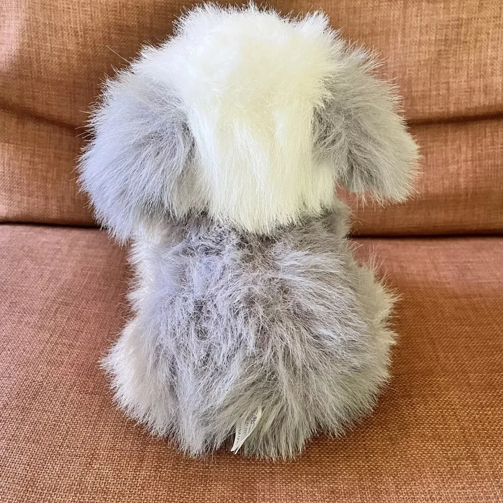 Old English Sheepdog Plush Stuffed Animal TB Trading Gray White Fluffy Furry Dog
